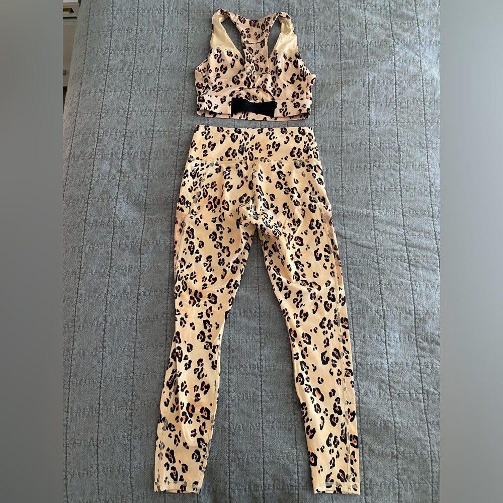 Two Piece Fabletics Leopard Print Set - image 2